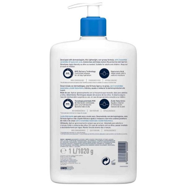 CeraVe Loção Corporal Hidratante 1000ml
