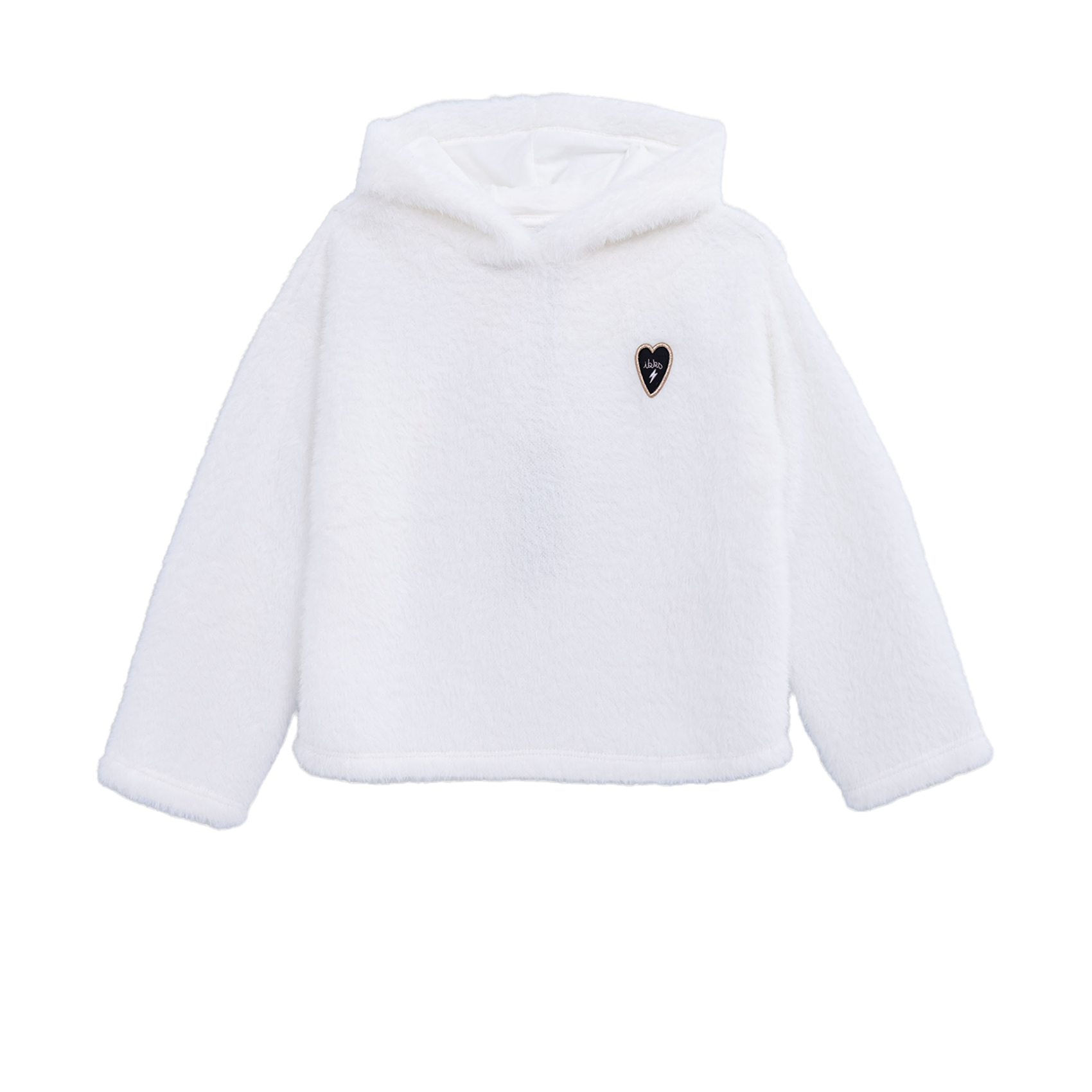 Sweat à capuche en maille | Blanc