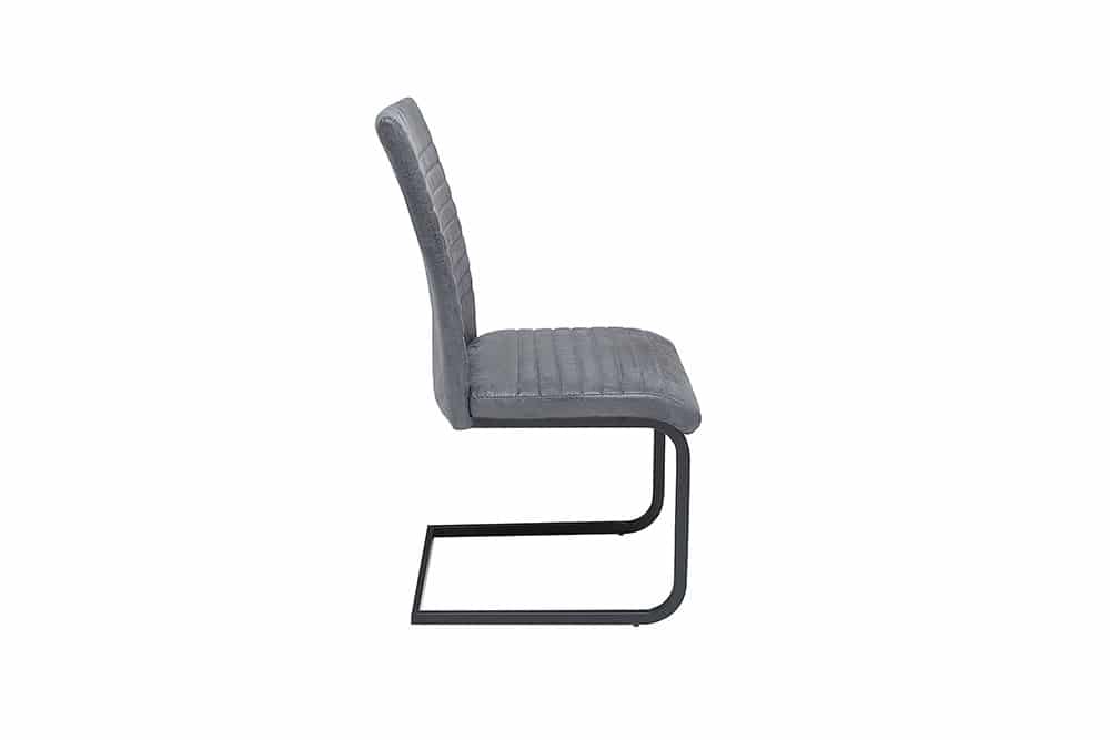 Industrial Freischwinger Stuhl APARTMENT antik grau mit Metallgestell