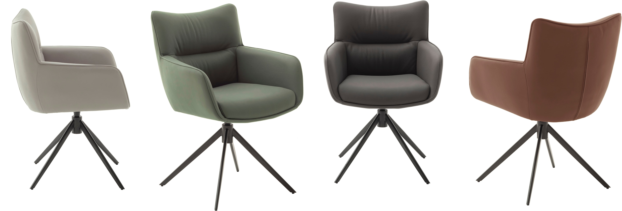 MCA furniture 4-Fussstuhl »LIMONE« (Set) 2 Stk.(Set, 2 Stck), 360° drehbar, Belastbarkeit 120 kg, Sitzhöhe ca. 49 cm