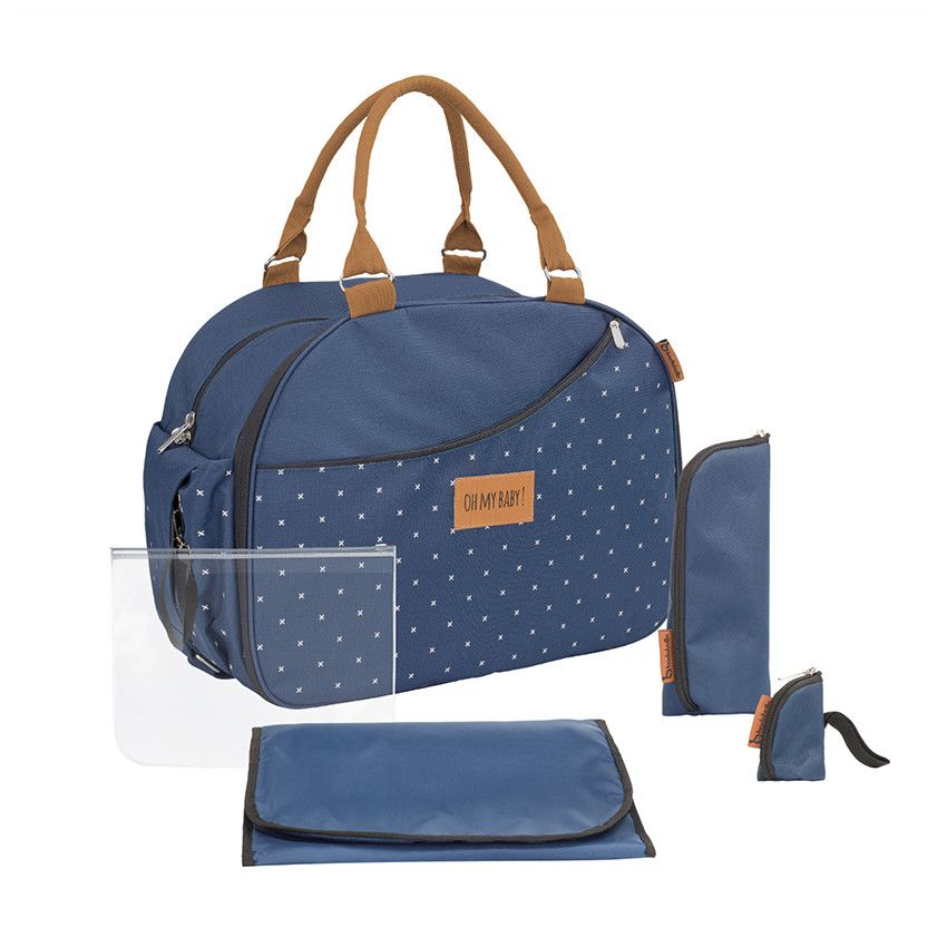 Sac à langer Week-end - Bleu - Doré