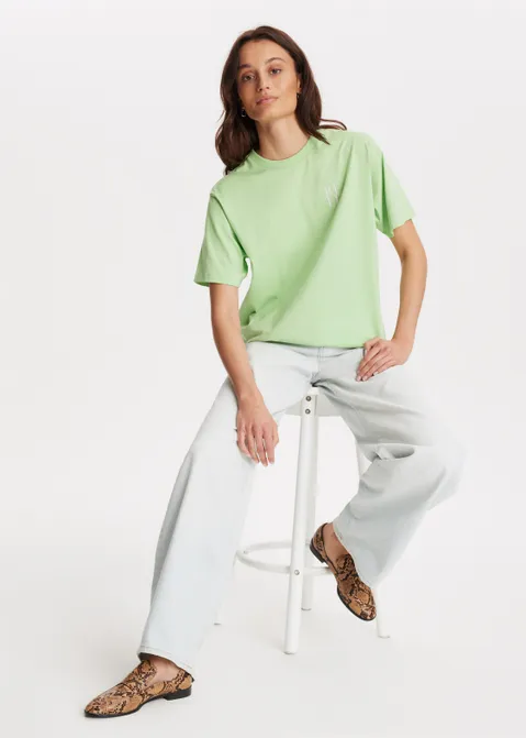 T-shirt met backprint groen (GRN.L)