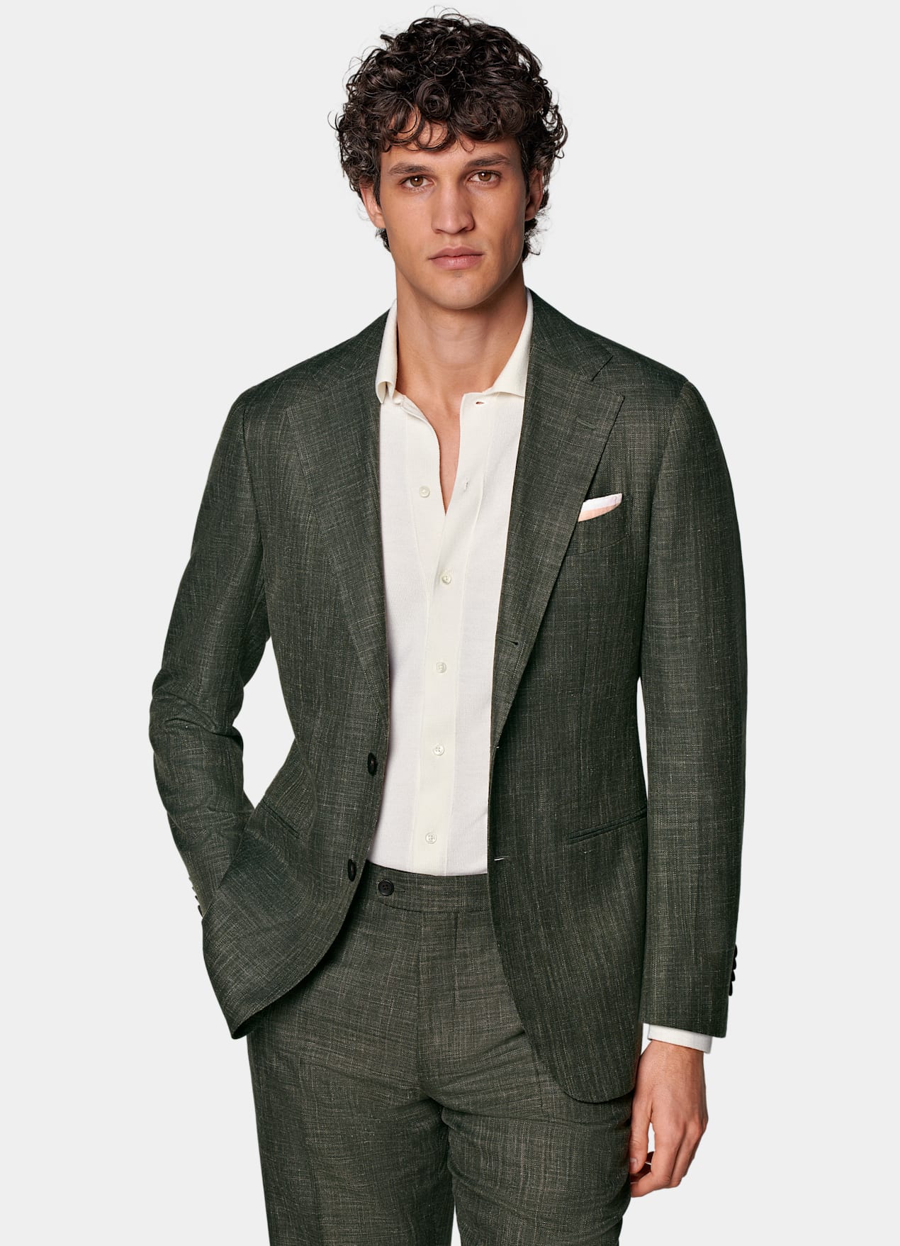 Costume Havana coupe Tailored vert foncé