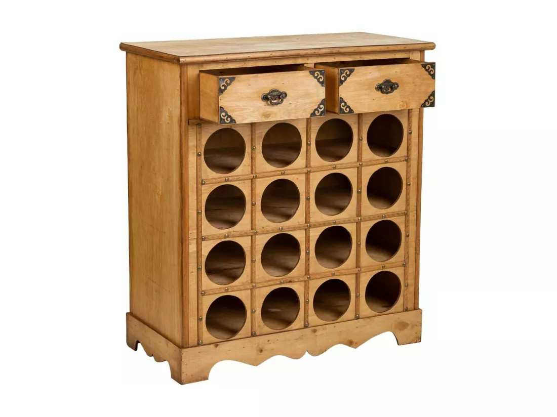 Meuble à bouteilles en bois marron 63x31x69,5h