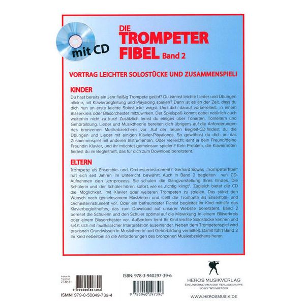 Weinberger Musikverlag Die Trompeterfibel 2