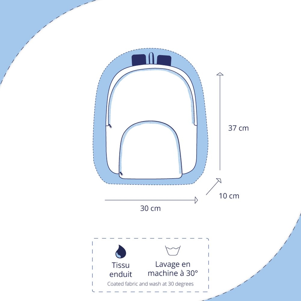Sac À Dos Pliable Pensées Marines