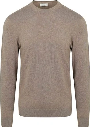 Profuomo Pullover Luxury Basic Taupe PPWJ10001C-H3 kopen