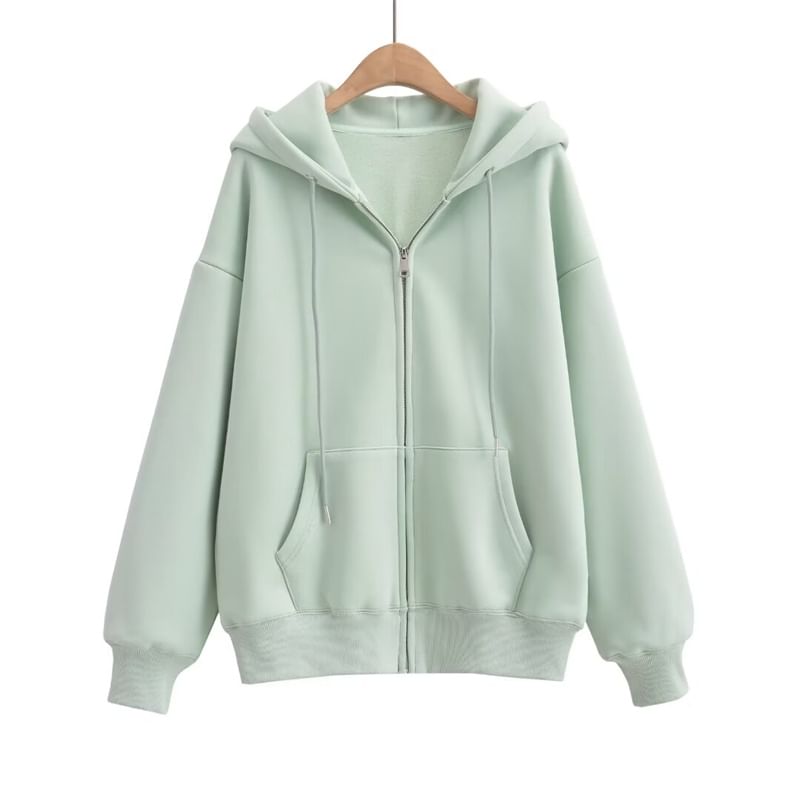 Bazer - Effen hoodie met rits