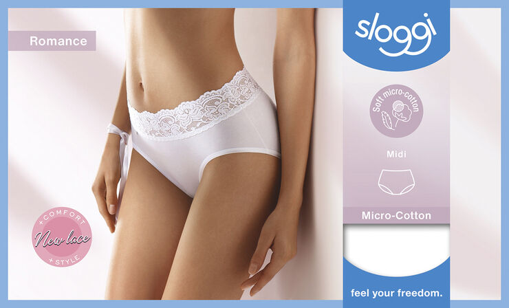 Sloggi sloggi Romance Midi 0003-white