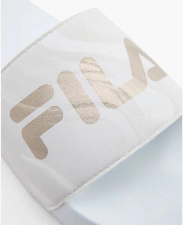 Fila badslippers wit goudkleurig