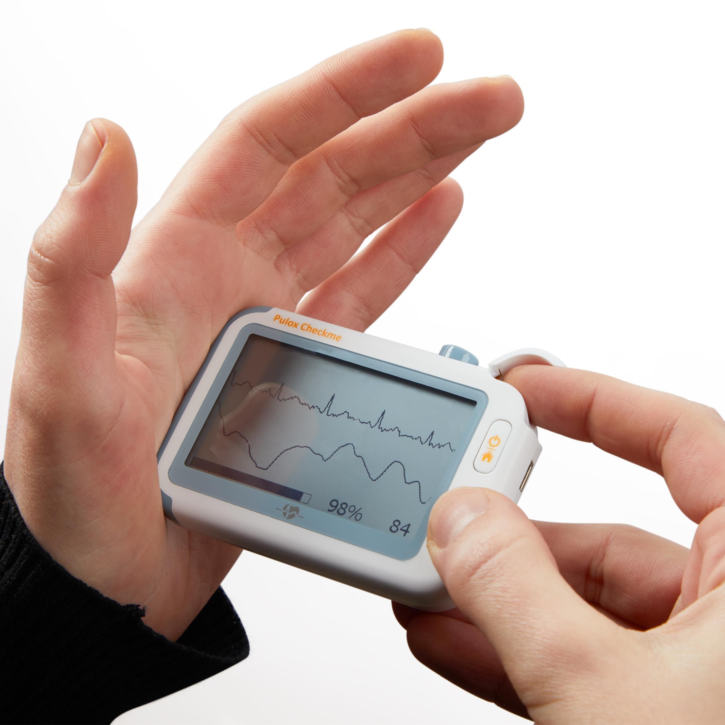 Pulox by Viatom - Checkme Pro Tragbarer EKG Monitor mit SpO2-Sensor und Thermometer