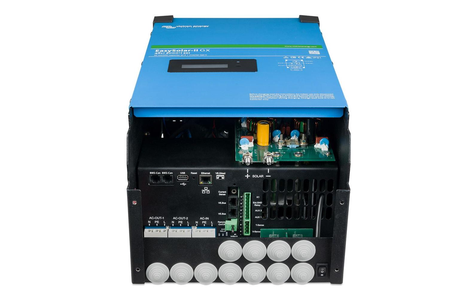 EasySolar II GX 48 V 3000 VA /35-32 A, MPPT 250 V 70 A<br>Kombination aus GX-Gerät, MPPT Solar-Laderegler und Wechselrichter-/Ladegerät