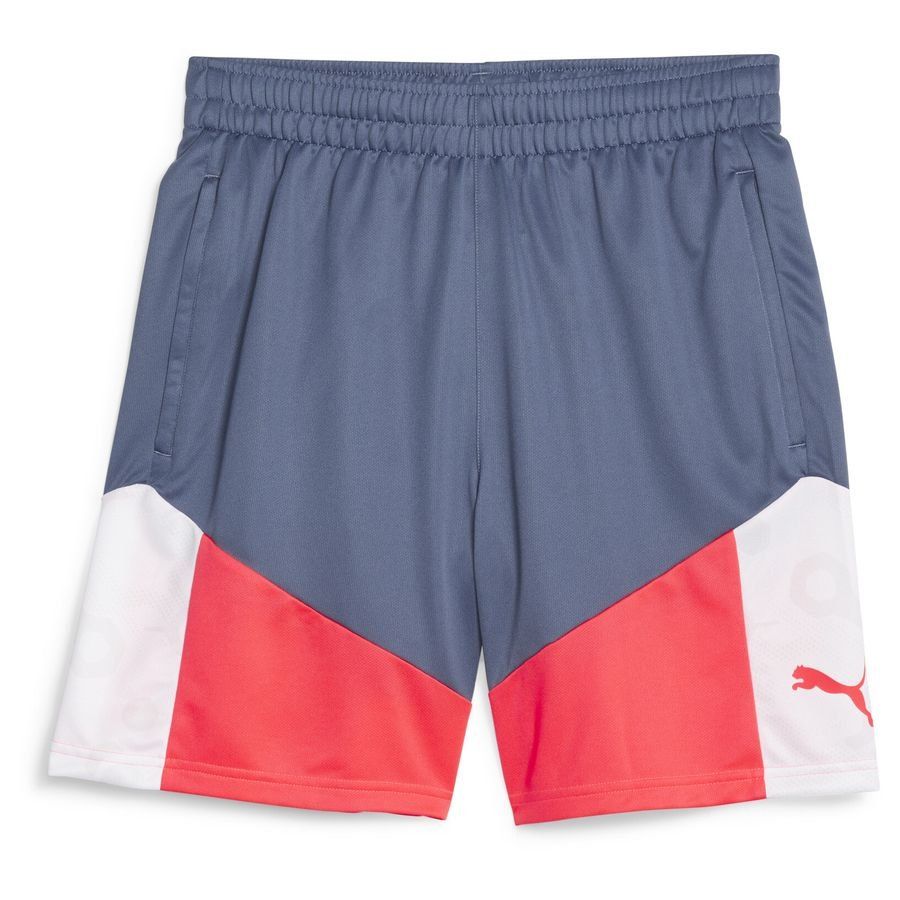 PUMA Short d'Entraînement IndividualCUP - Bleu/Blanc/Fire Orchid