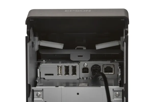 Epson TM m30II-S (011) - Kvitteringsprinter - termisk linje - Rulle (7,95 cm) - 203 x 203 dpi - op til 250 mm/sek. - USB 2.0, LAN, USB 2.0 vært, Lightning - skærer - hvid