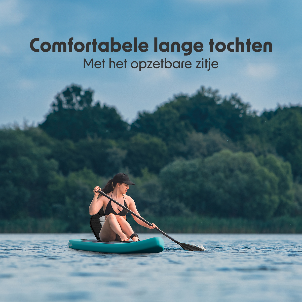 LifeGoods Touring SUP Board met zitje - Turquoise