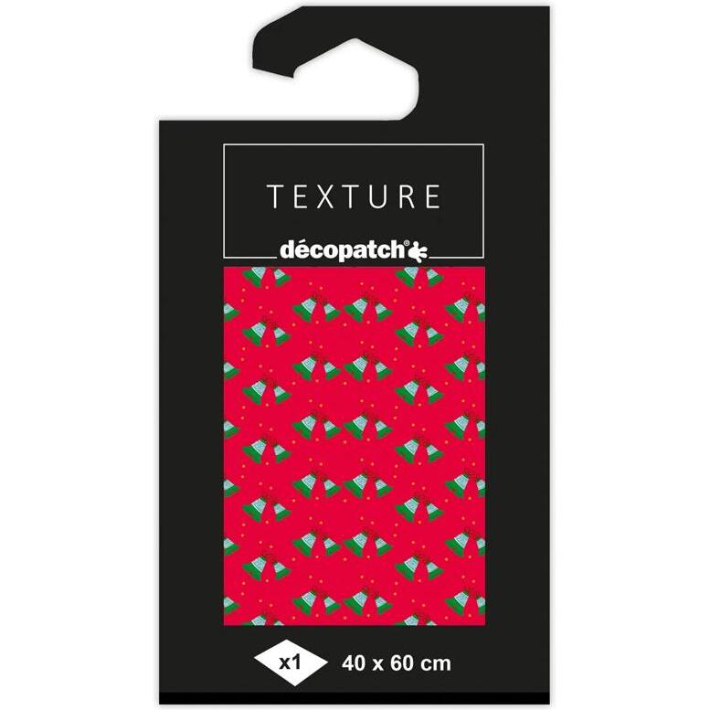 Papier Texture Décopatch n°821 -1 feuille 40x60cm - Rouge