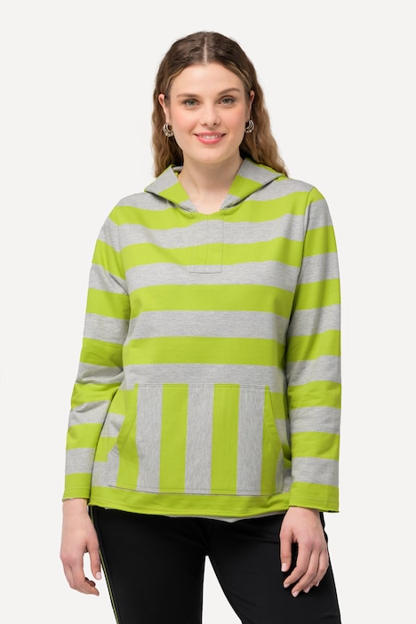 Hoodie, Streifen, Kängurutasche, Kapuze, Langarm