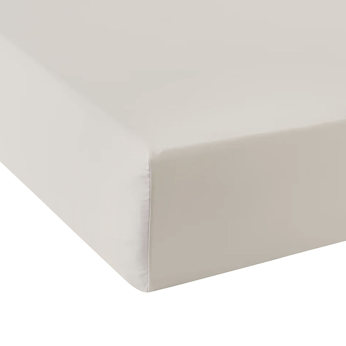 United by PDC Drap housse en percale de coton bonnet 30 cm ivoire
