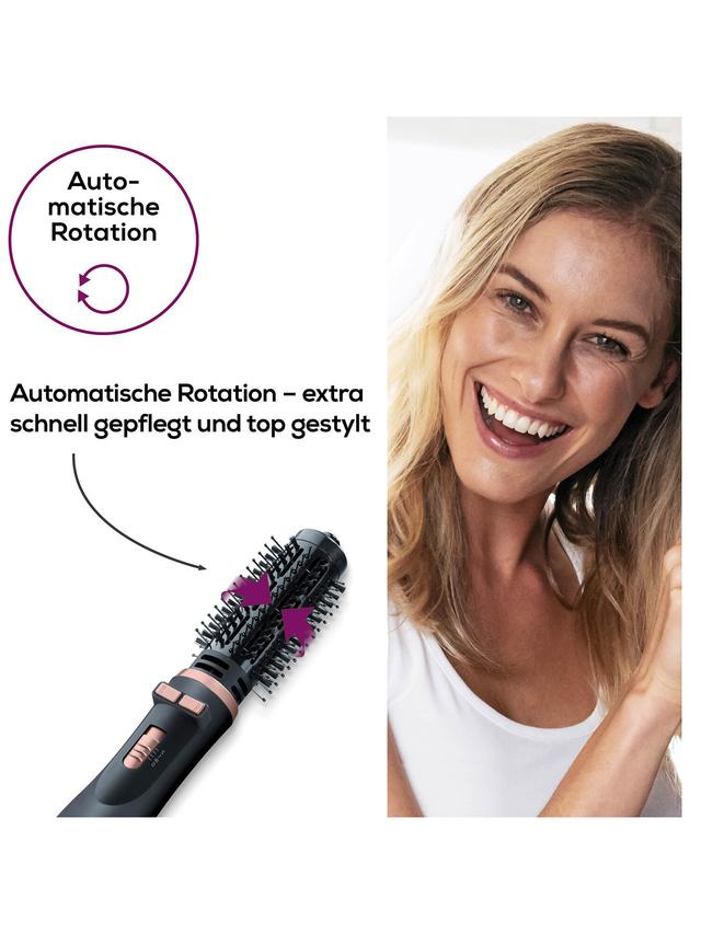 Rotierende Warmluftbürste für Volumen und Locken