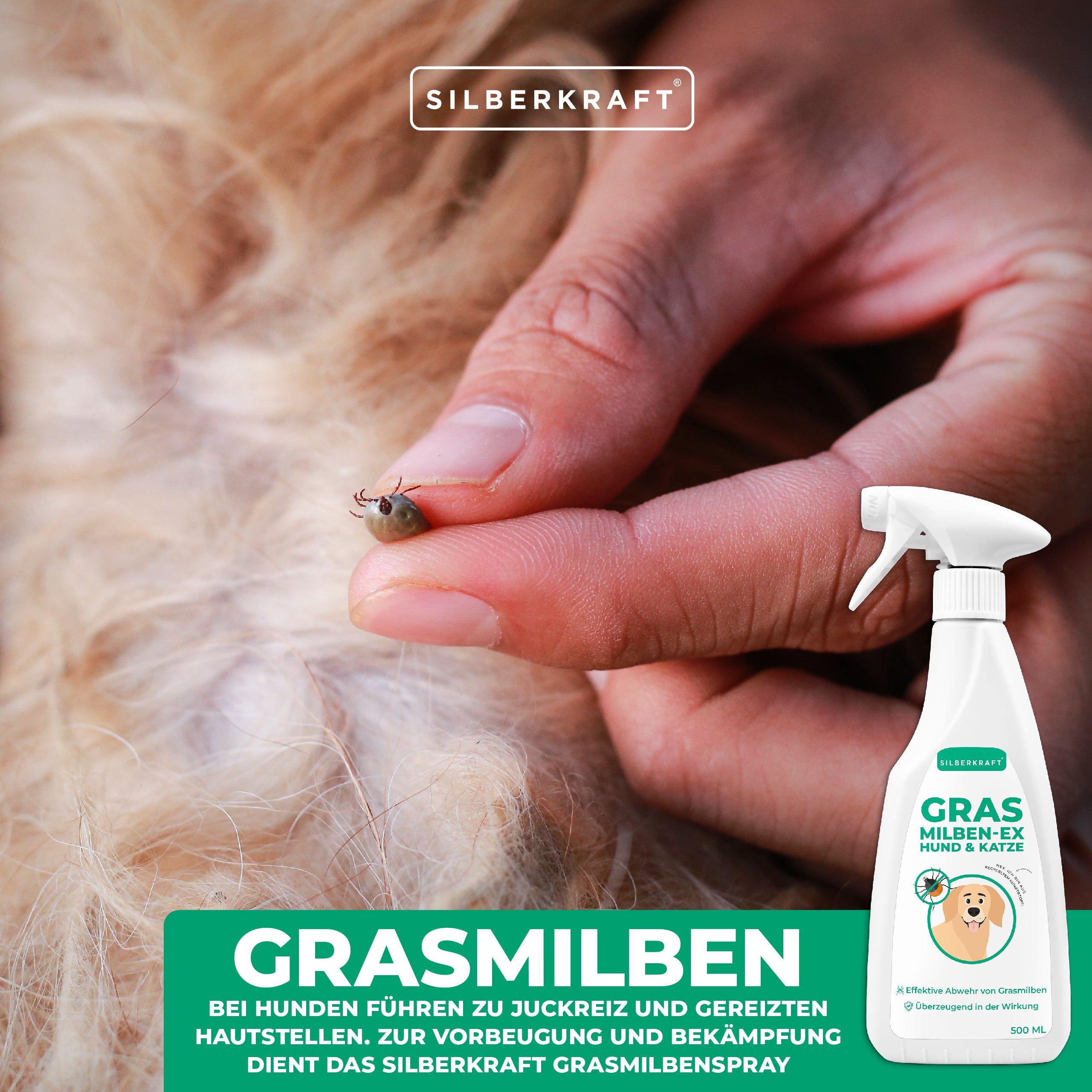 SILBERKRAFT Grasmilben Ex Hund & Katze