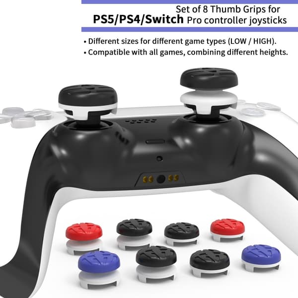 Playstation 5/PS5 8stk/pakke silikon tommelgrepskontroll