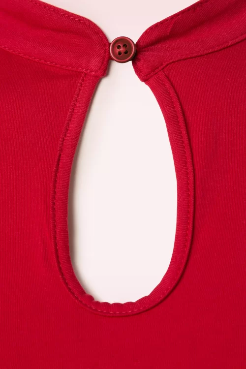 Banned Retro Emily Peek a Boo Top in rood