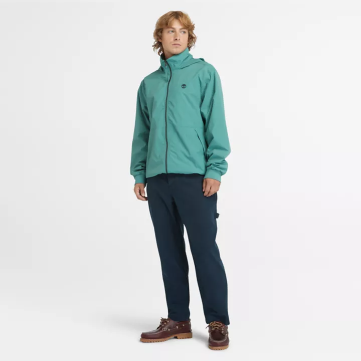 Pantalon charpentier stretch en toile lavée pour homme en bleu foncé