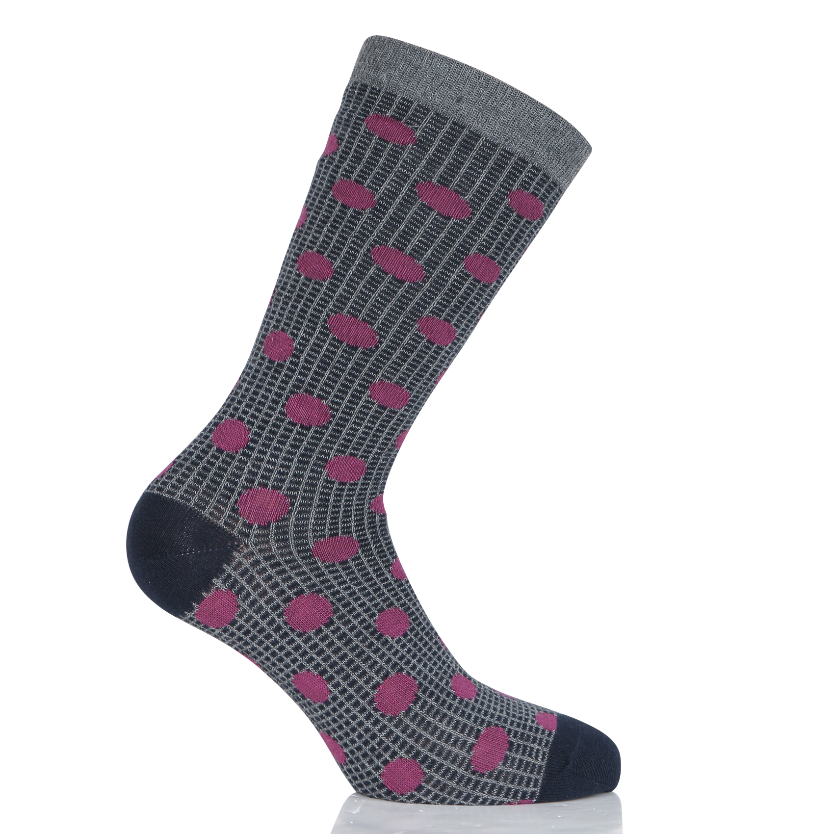 Chaussettes en coton mélangé imprimé | Bleu