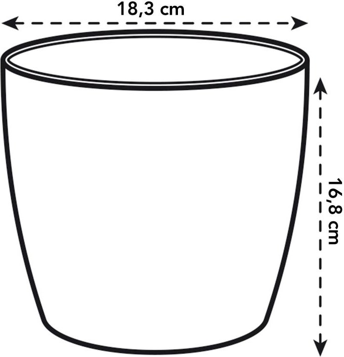 Elho bloempot Brussels diamond wit D 18,1 H 16,2 cm