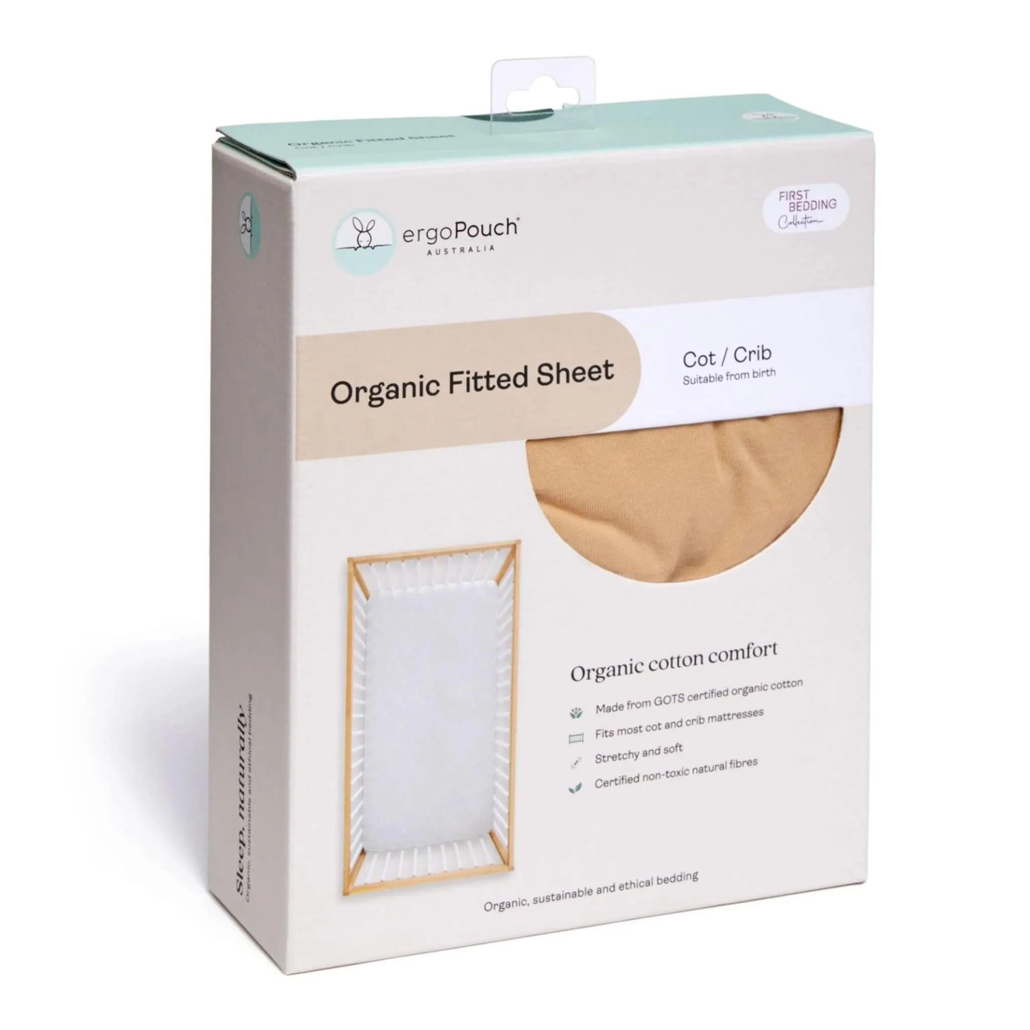 ErgoPouch Drap Contour Coton Biologique pour Couchette - Gris