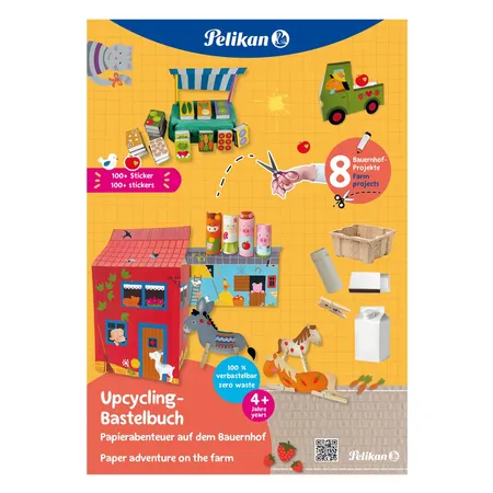 Pelikan Upcycling Bastelbuch mit StickernUBBS Bauernhof FSC