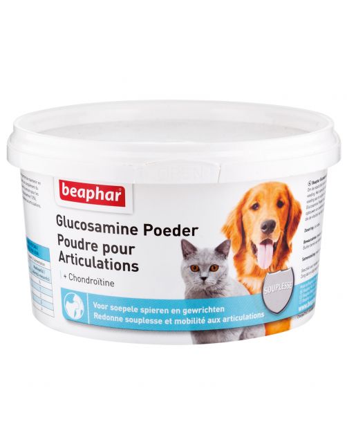 Beaphar Glucosamine Poeder - Voedingssupplement - Gewrichten - Spieren - 300 g