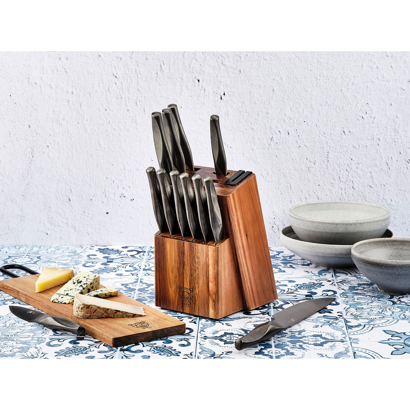 Bjorn Planche à pain en bois d'acacia Stine bois vernis - 49x13x1 cm