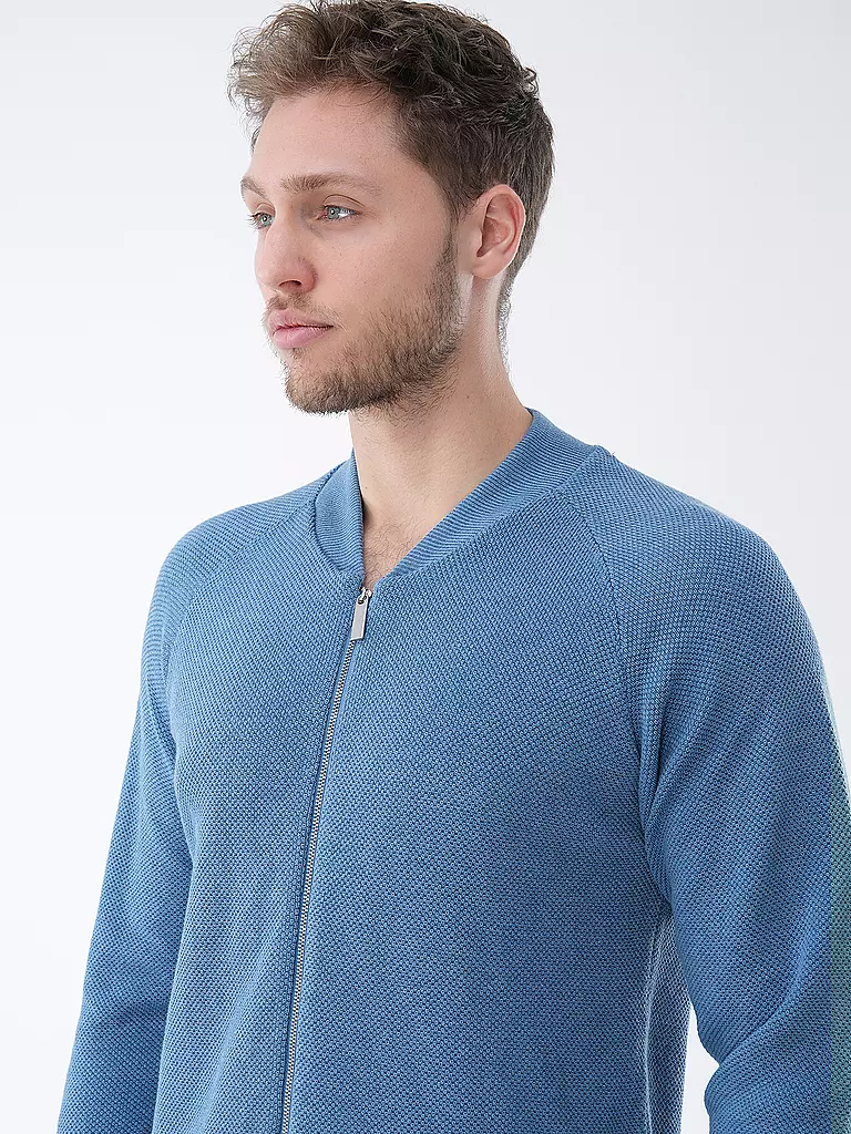 KNOWLEDGE COTTON APPAREL Strickjacke  hellblau