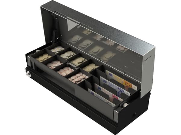 APG 460MOD03 Flip Lid - Elektronisk kassaskuff - svart