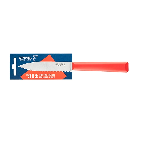 Couteau Cranté N°313 Essentiels Rouge 10 cm inox Opinel