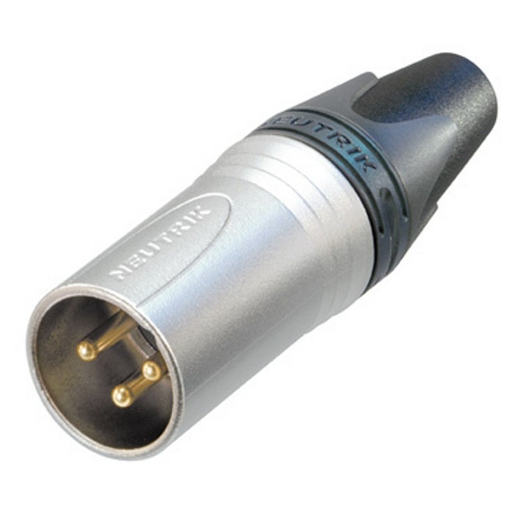 Neutrik NC3MXX-HE XLR kabeldeel 3p. male zwart, chromium