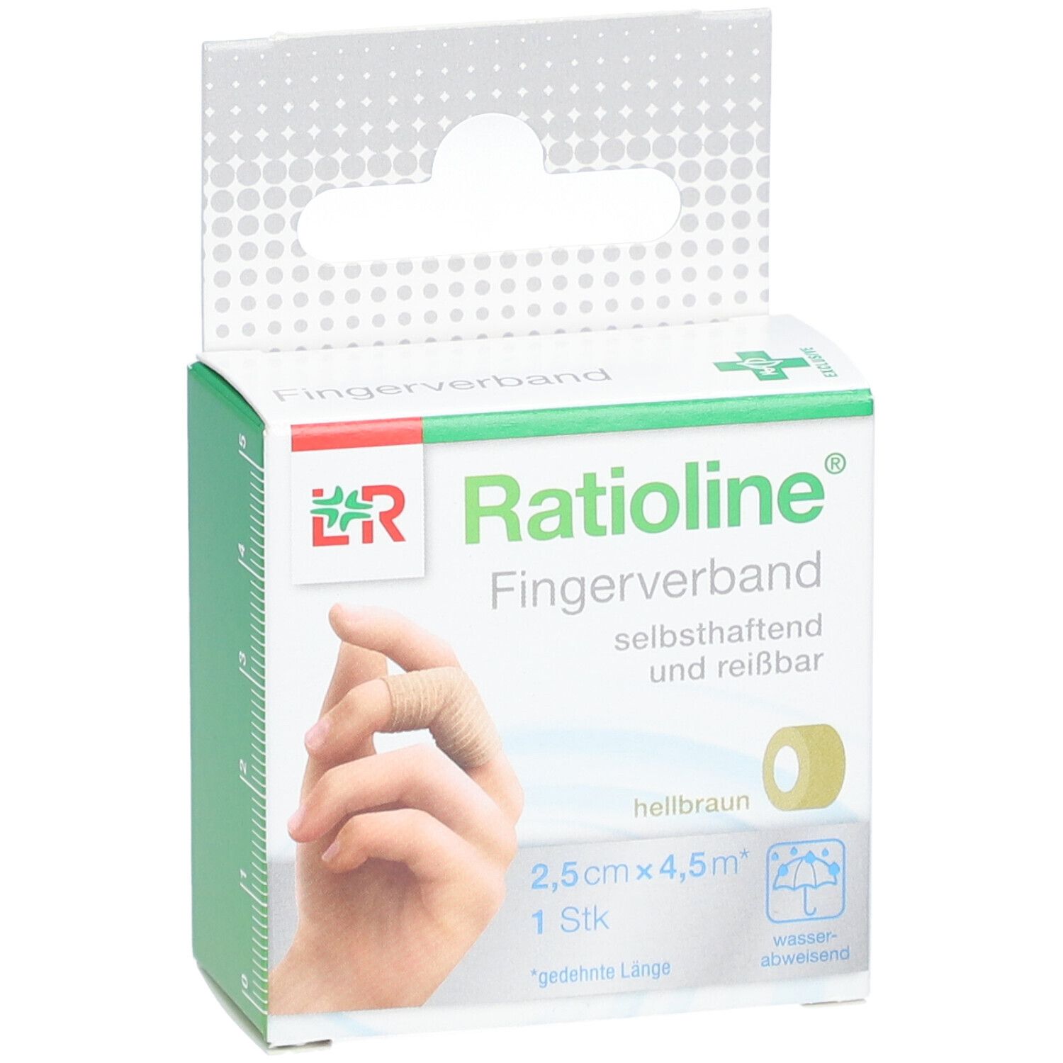 Ratioline Selbsthaftende Fingerverbindung 2,5cm x 4,5m Hellbraun