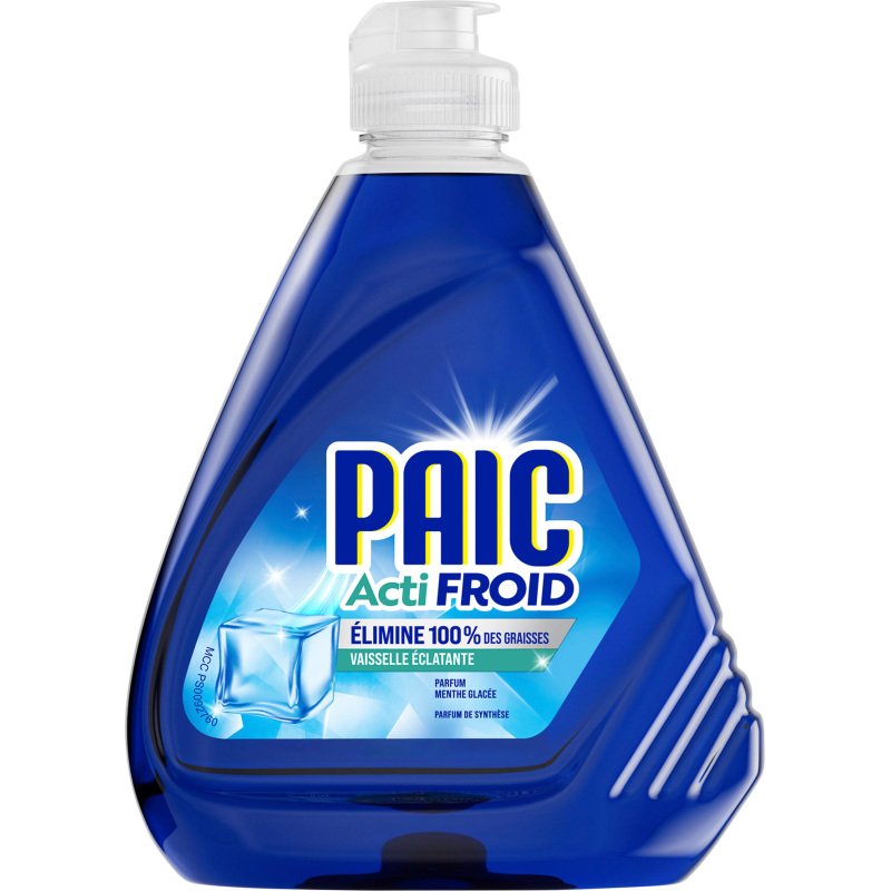 Liquide vaisselle mains Paic ActiFroid menthe - Flacon 500 ml