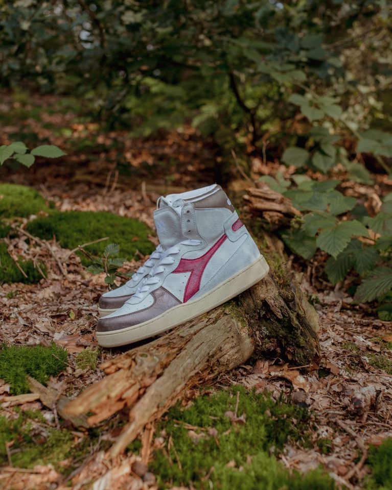 Diadora Heritage Mi Basket Metal Used Wit/Roze Damessneakers