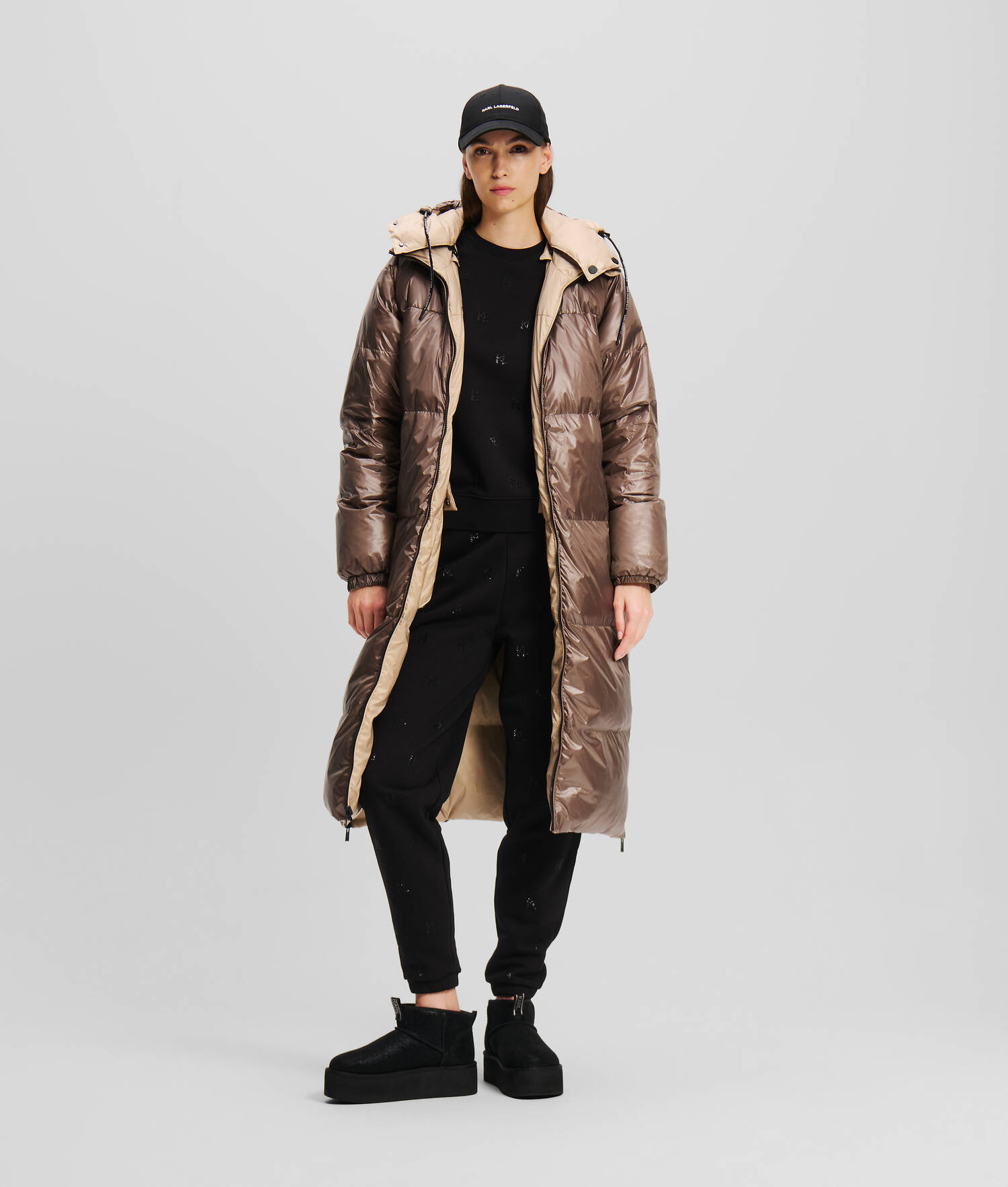 VESTE LONGUE MATELASSÉE RÉVERSIBLE