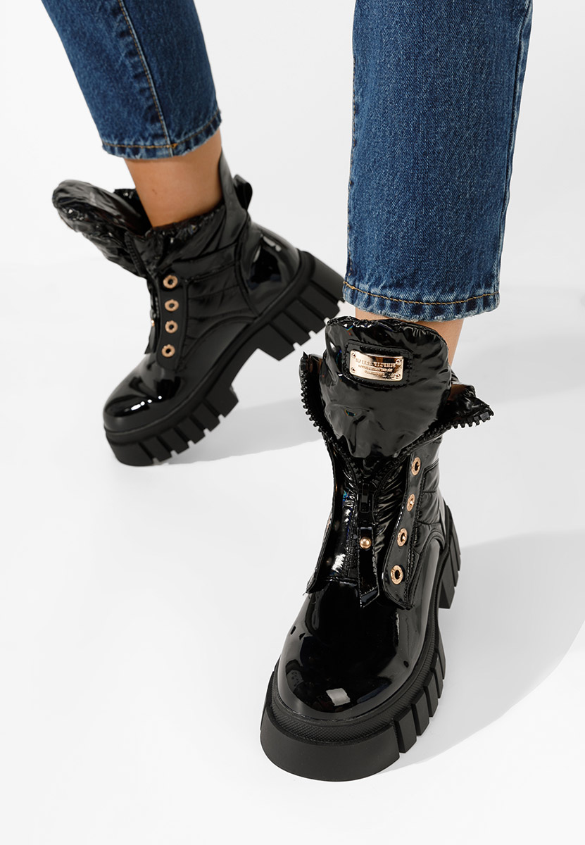 Bottines à plateau noires Granava