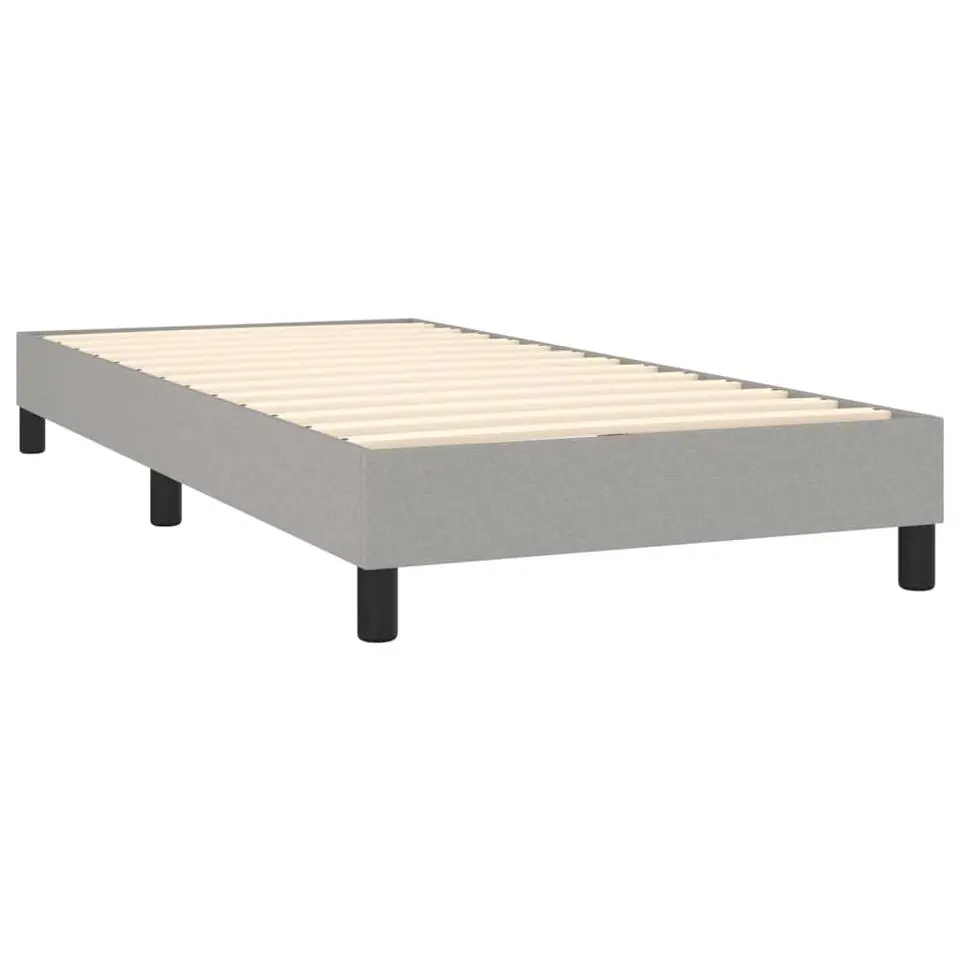 vidaXL - Bed frame zonder matras - Lichtgrijs - Stof - 90x200 cm