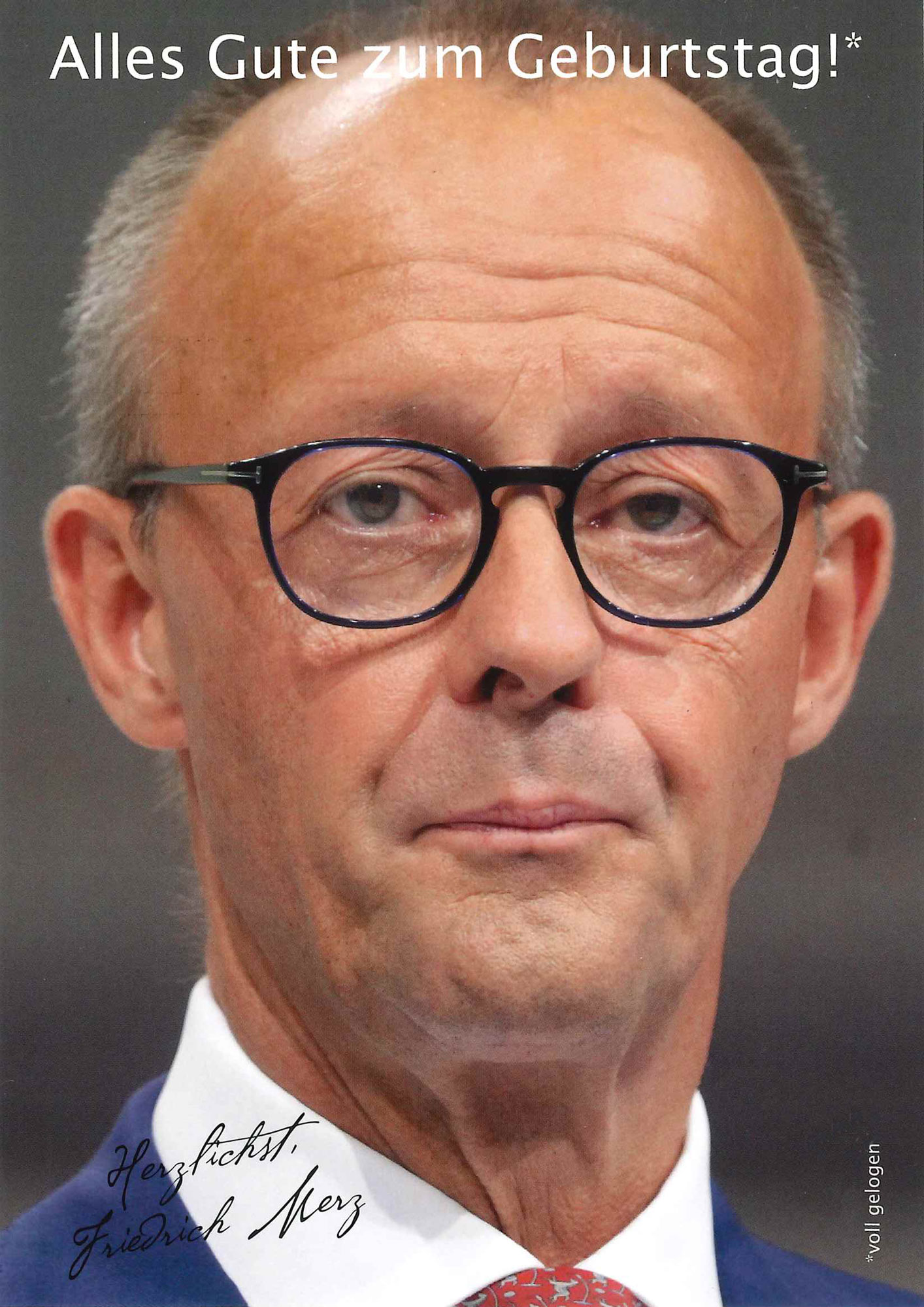 Postkarte 'Herzlichst Friedrich Merz' günstig bestellen