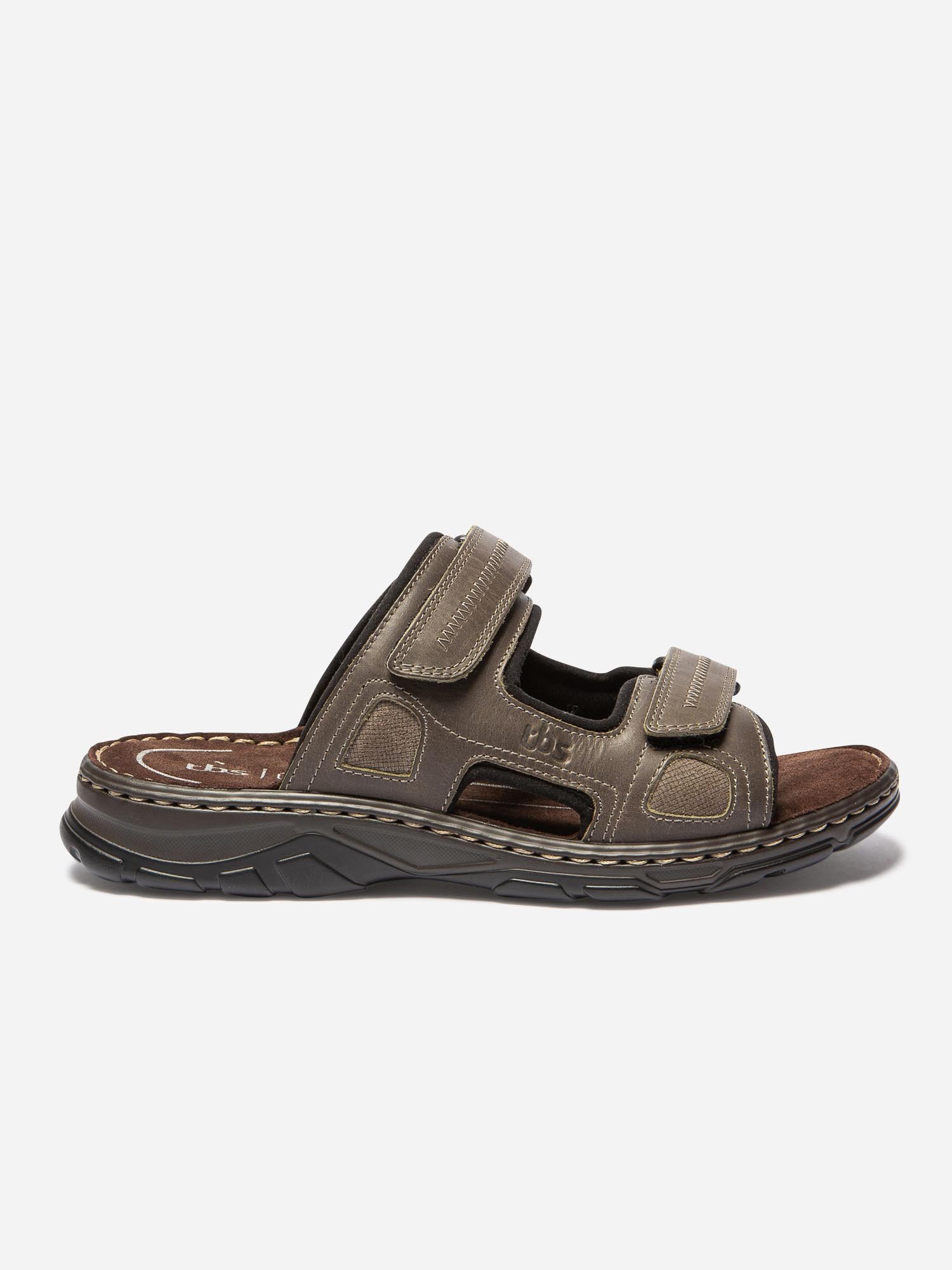 Mules Homme Semelle Ortholite Cuir Kaki