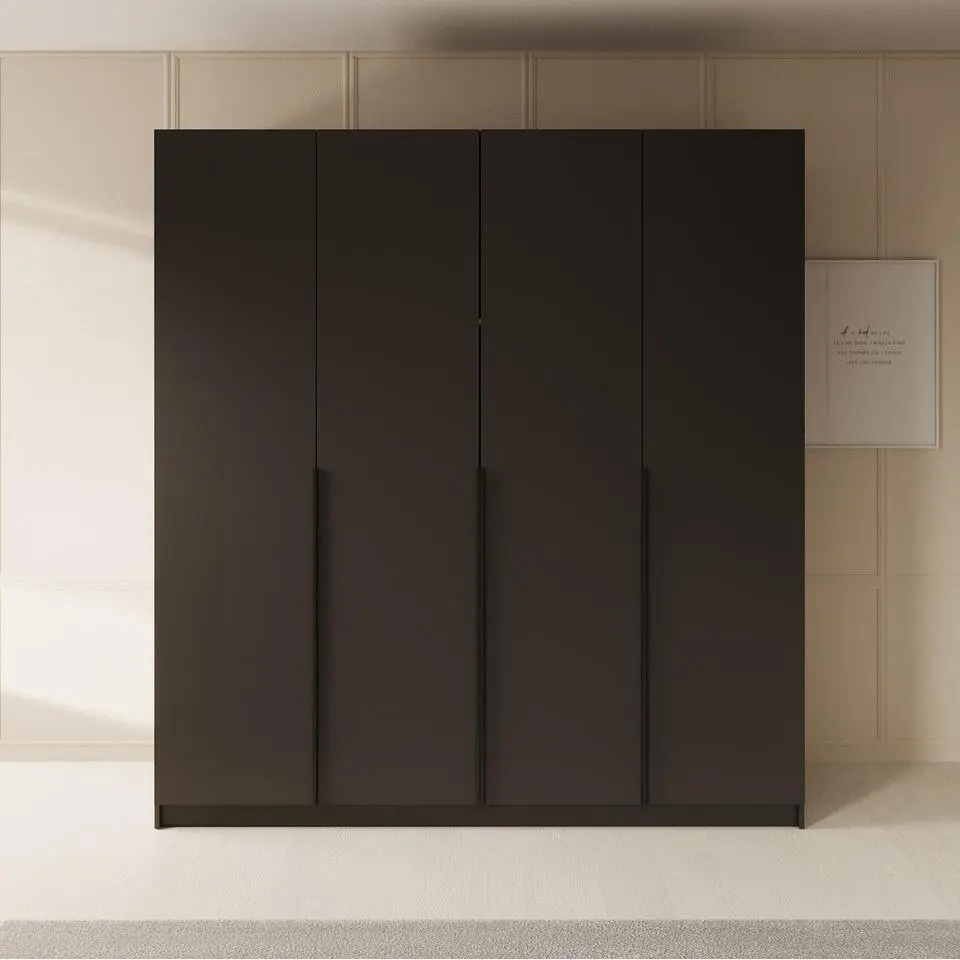 Meubella - Kledingkast Sabre - Zwart - 200 cm
