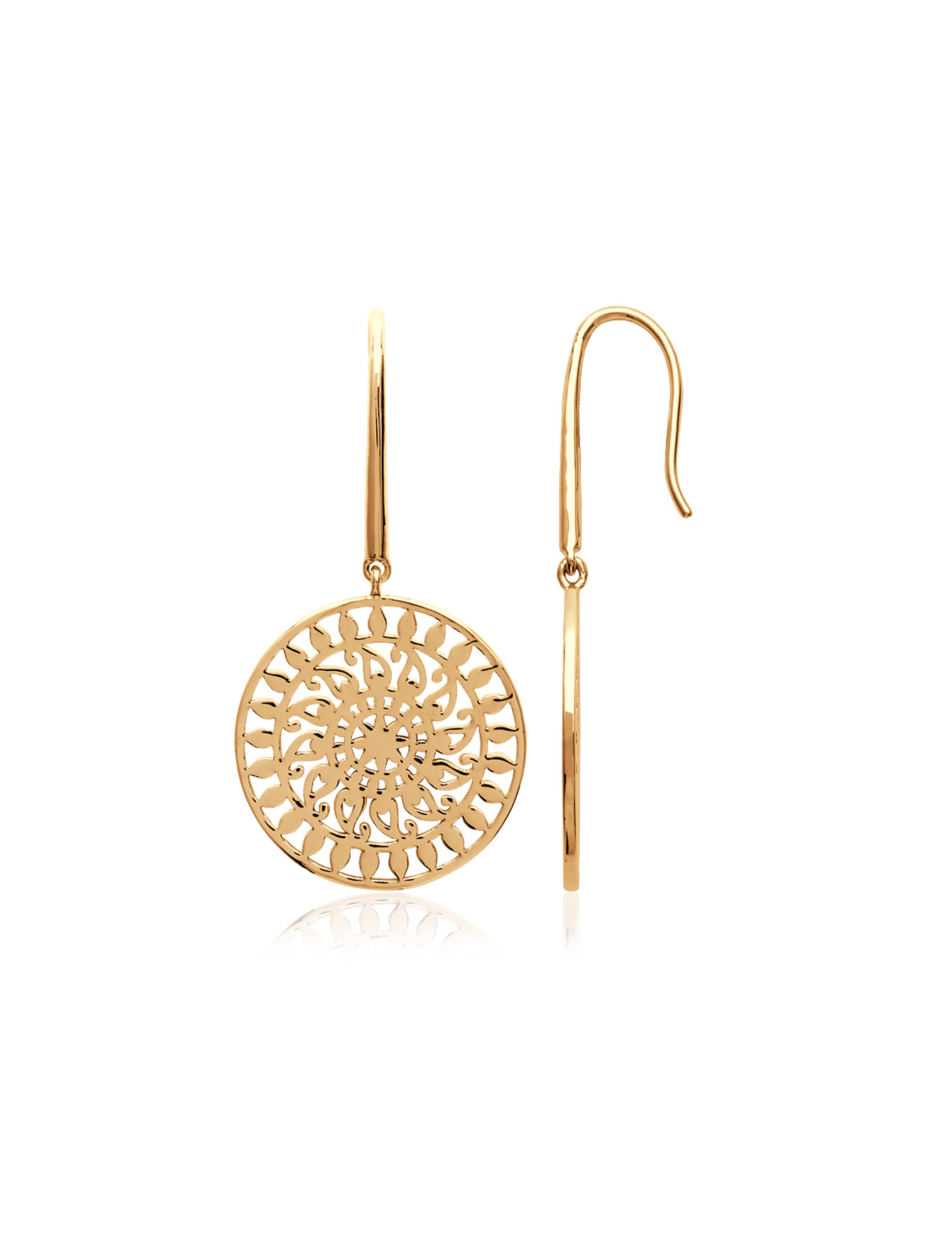 Boucles d'oreilles pendantes soleil