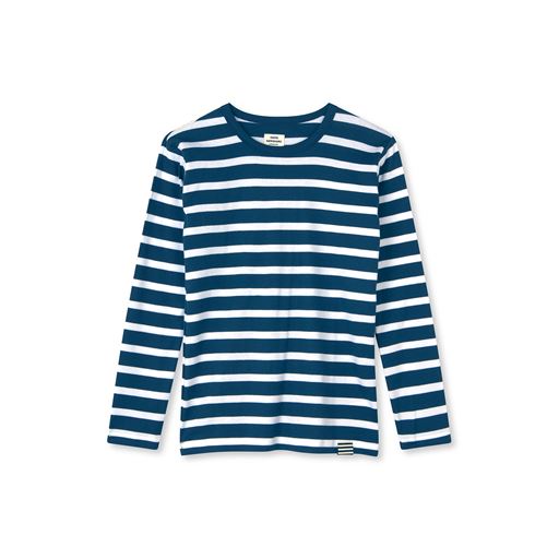 Mads Nørgaard Langærmet T-shirt, Sargasso Sea/White, 16 år