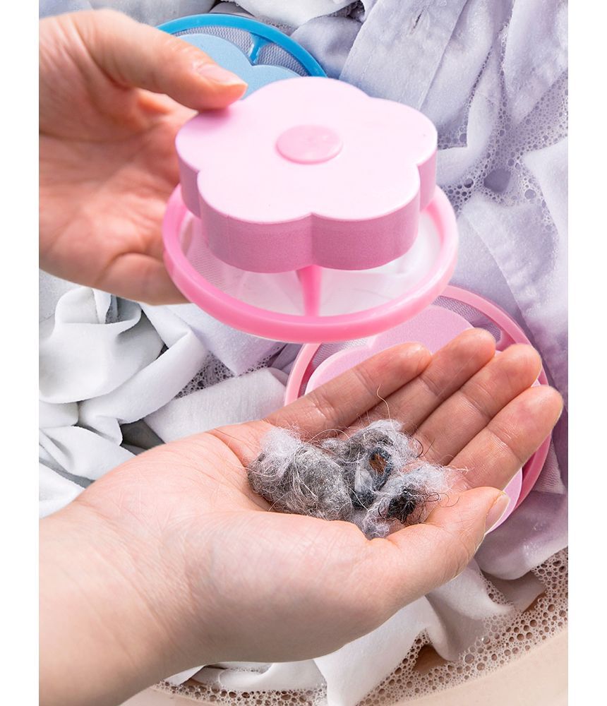 Home Simply - Floral Wasmachine Pluizenvanger / Wasbal / Set