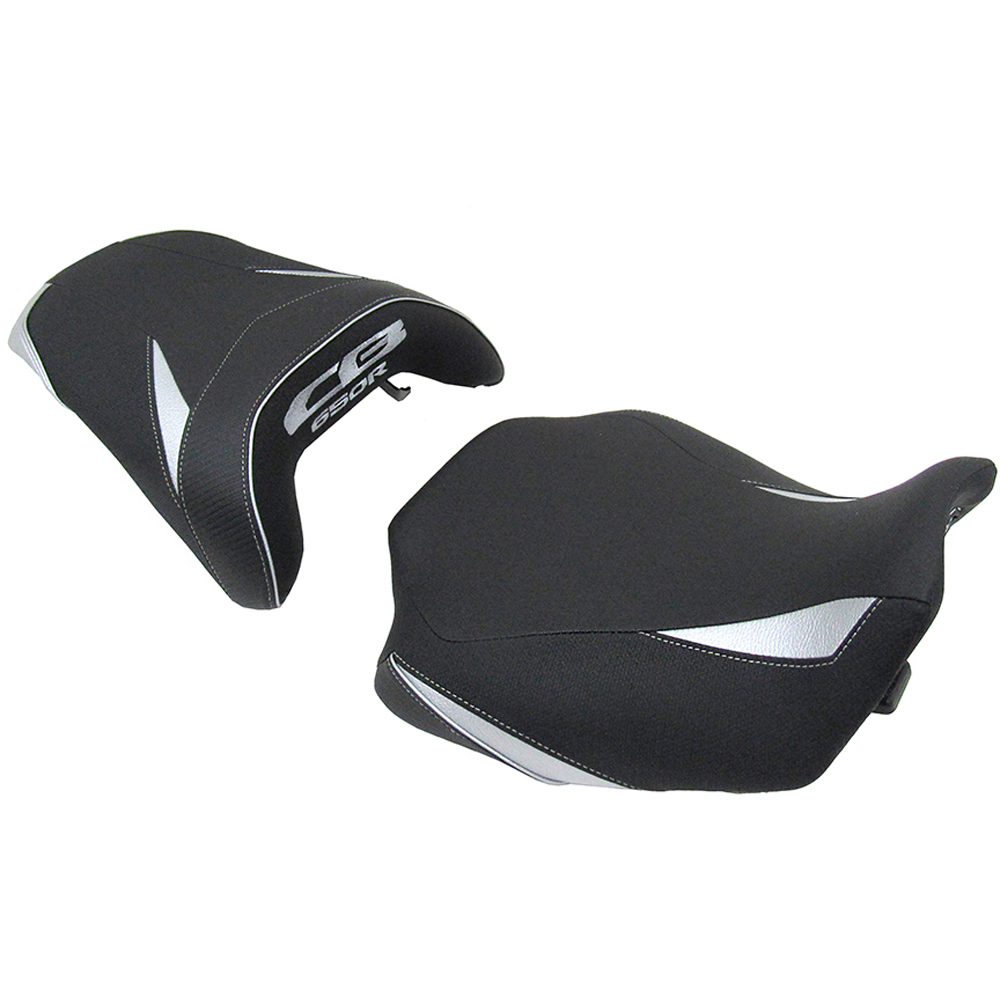 Bagster - Selle Ready Luxe série spéciale Honda CB650 R/CBR650 R (2019-2020) Noir / Argent